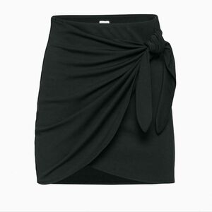 Wilfred Saturn Black Mini Wrap Skirt